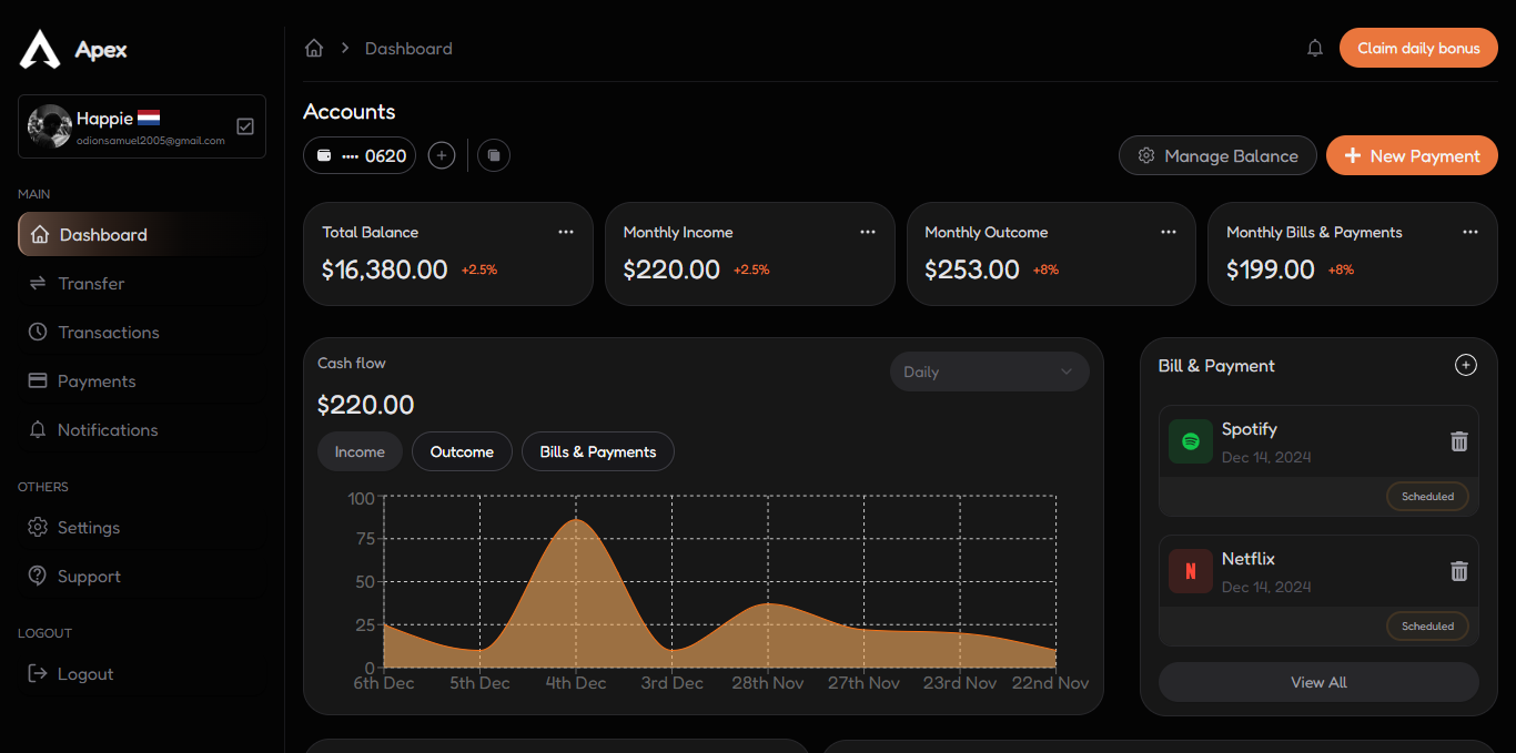 Apex Bank screenshot 1