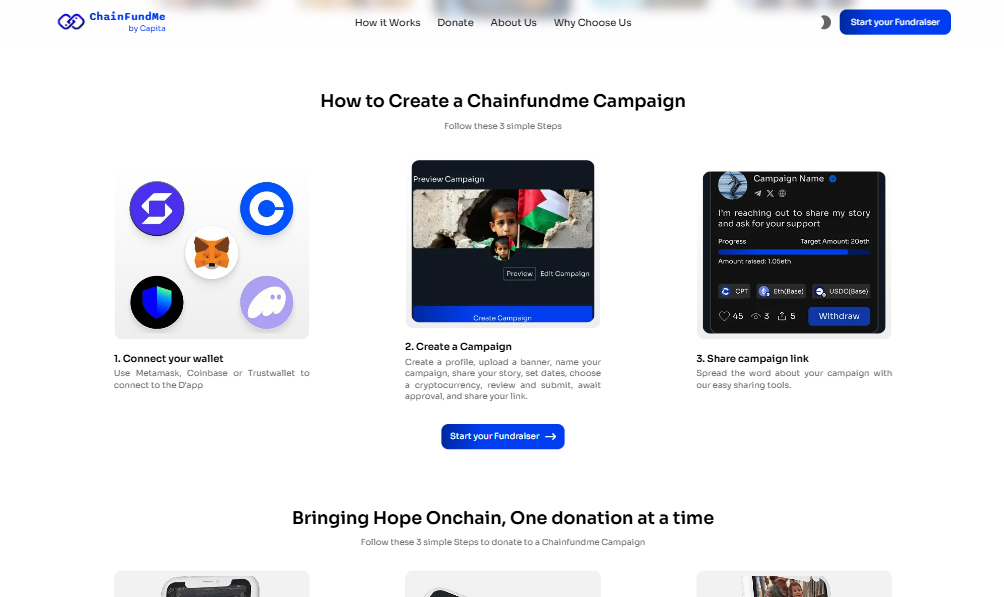 ChainFundMe screenshot 2